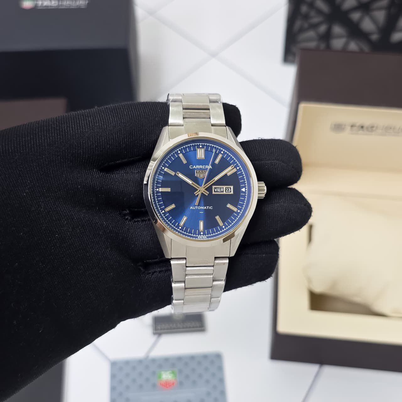 WhatsApp Image 2026-07-11 at 10.53.15 AM (2) Tag Heuer Carrera Day-Date Silver - Image 1