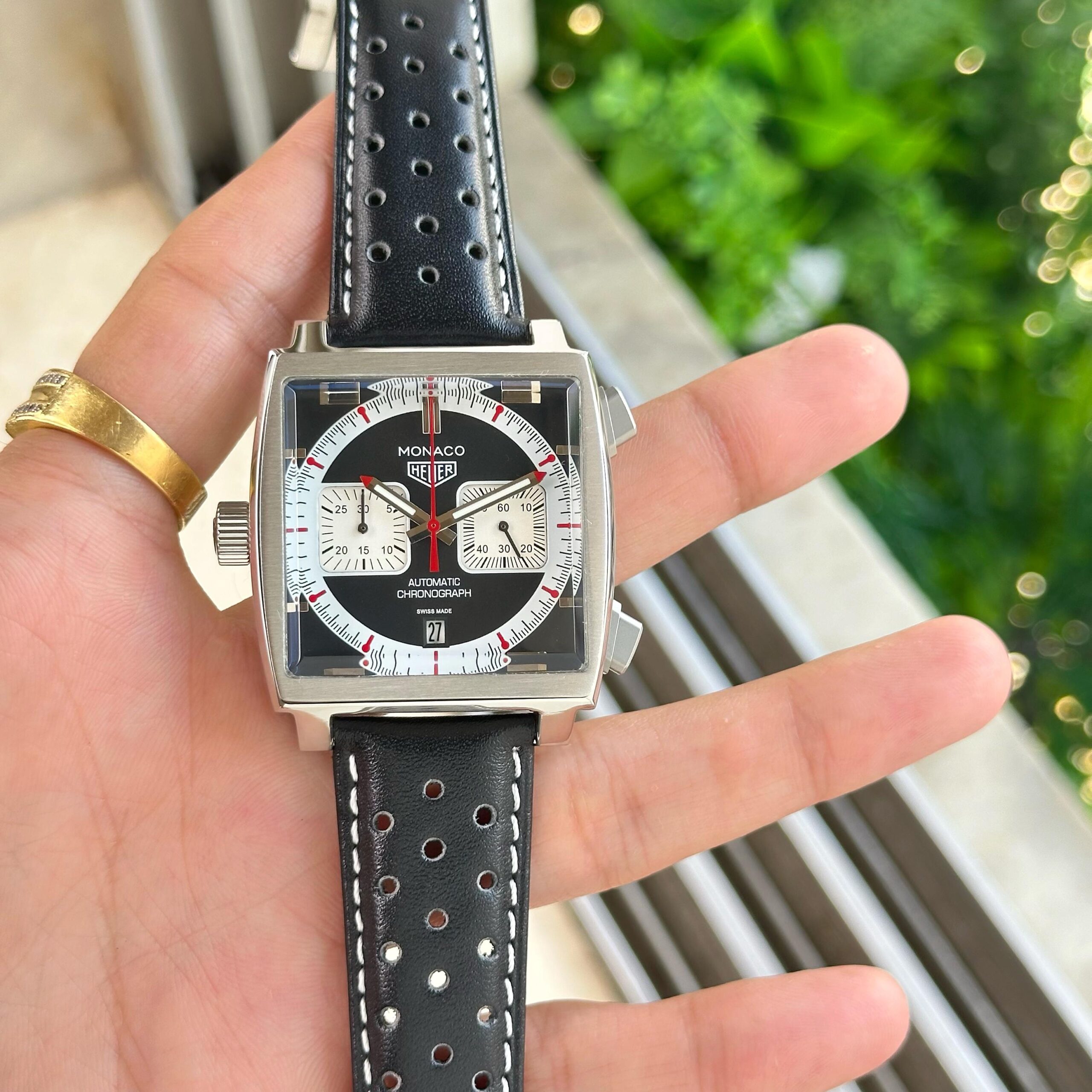 WhatsApp Image 2026-07-11 at 10.55.50 AM Tag Heuer Monaco Black Chronograph - Image 1