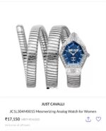Just Cavalli Blue Dial Silver Tone - Image 4