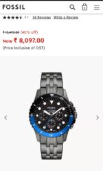 Fossil FB-01 Silver Chronograph - Image 2