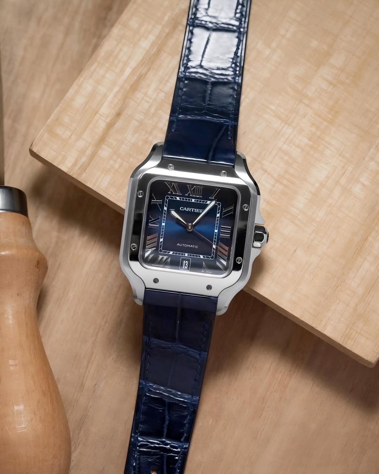 WhatsApp Image 2026-07-12 at 8.29.50 PM (1) Cartier De Santos Blue Automatic - Image 1