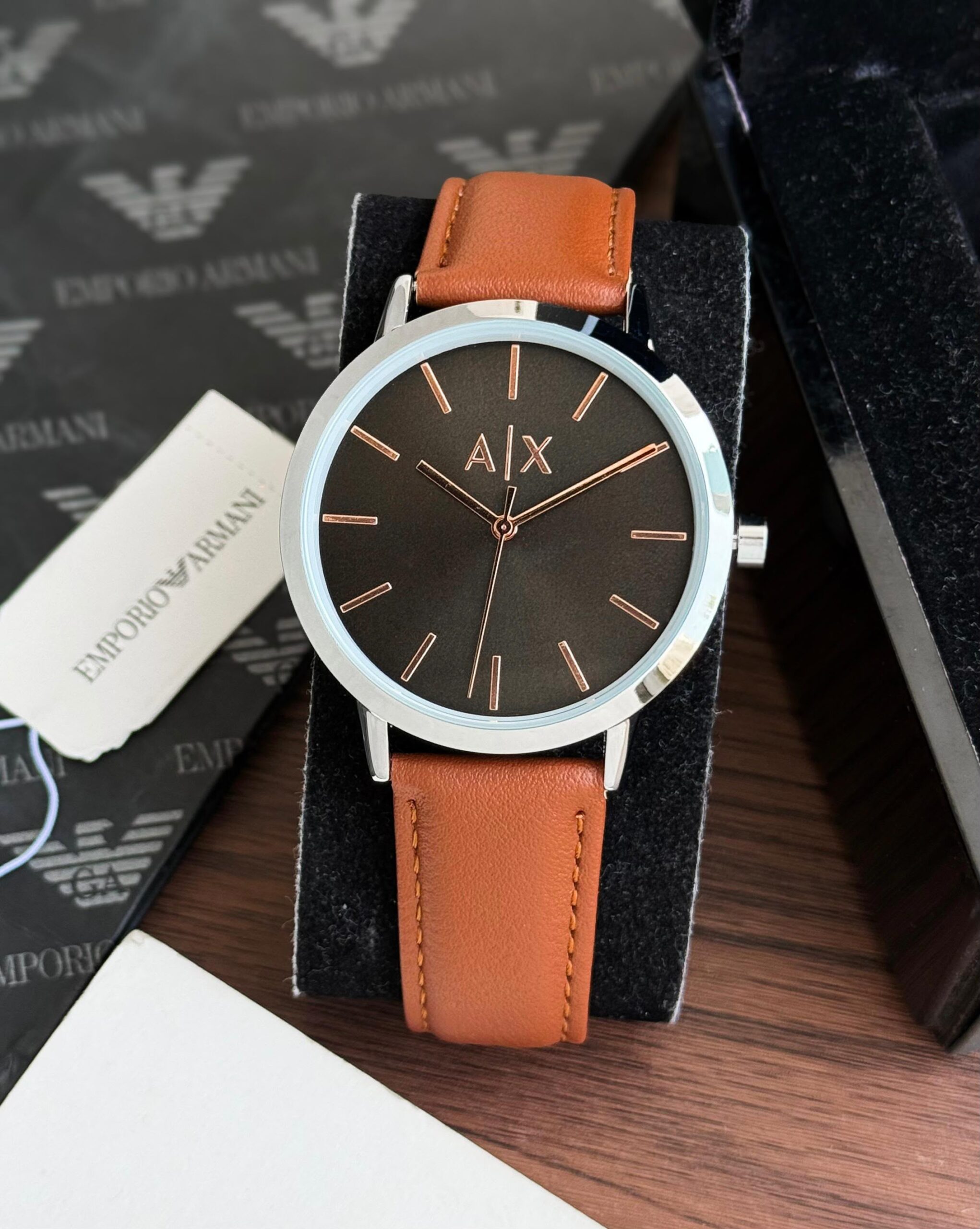 WhatsApp Image 2026-07-12 at 8.35.38 PM (2) Armani Exchange Black Dail Quartz - Image 1