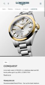 Longines Golden Tone Quartz Dial - Image 3
