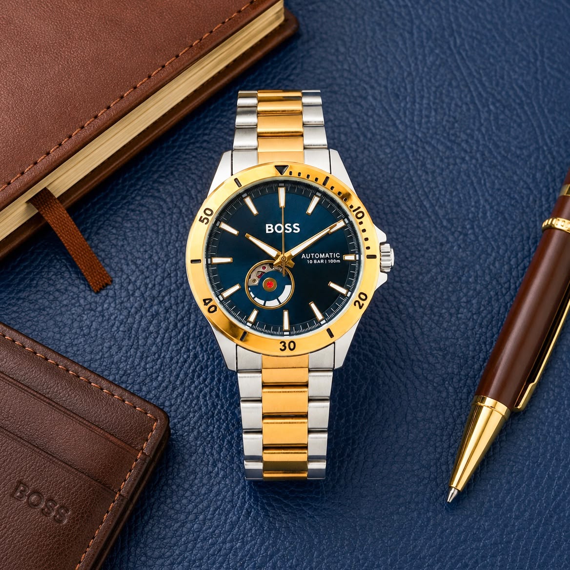 WhatsApp Image 2026-07-12 at 8.36.05 PM Boss Automatic Two Tone Open Heart - Image 1