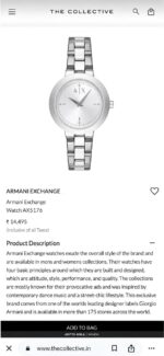 Armani Exchange White Sunray Dial - Image 2