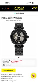 Invicta Skeleton Automatic Black - Image 4
