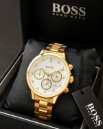 Boss Gold-Tone Quartz