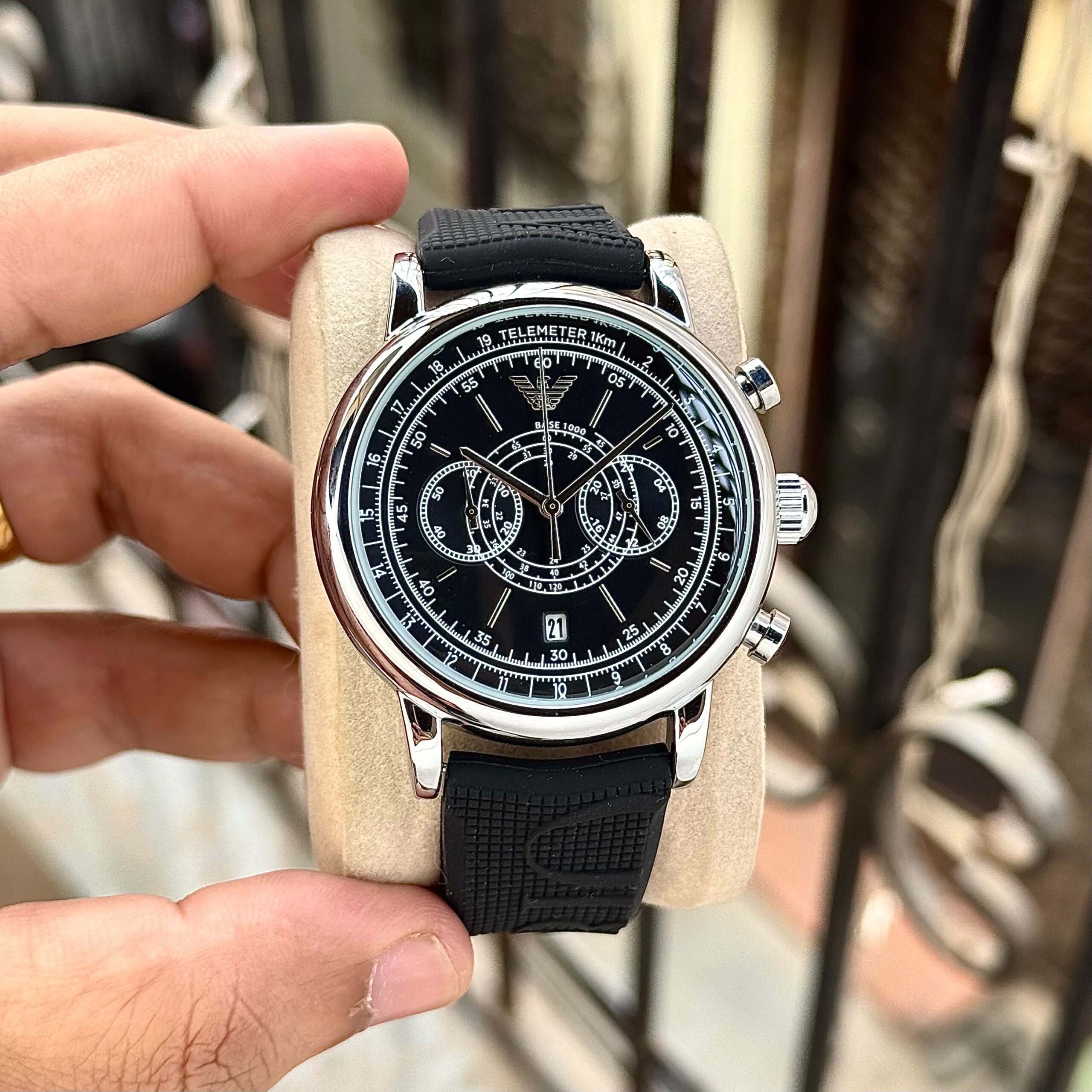 WhatsApp Image 2026-07-12 at 8.46.07 PM (1) Emporio Armani Black Quartz Chronograph - Image 1