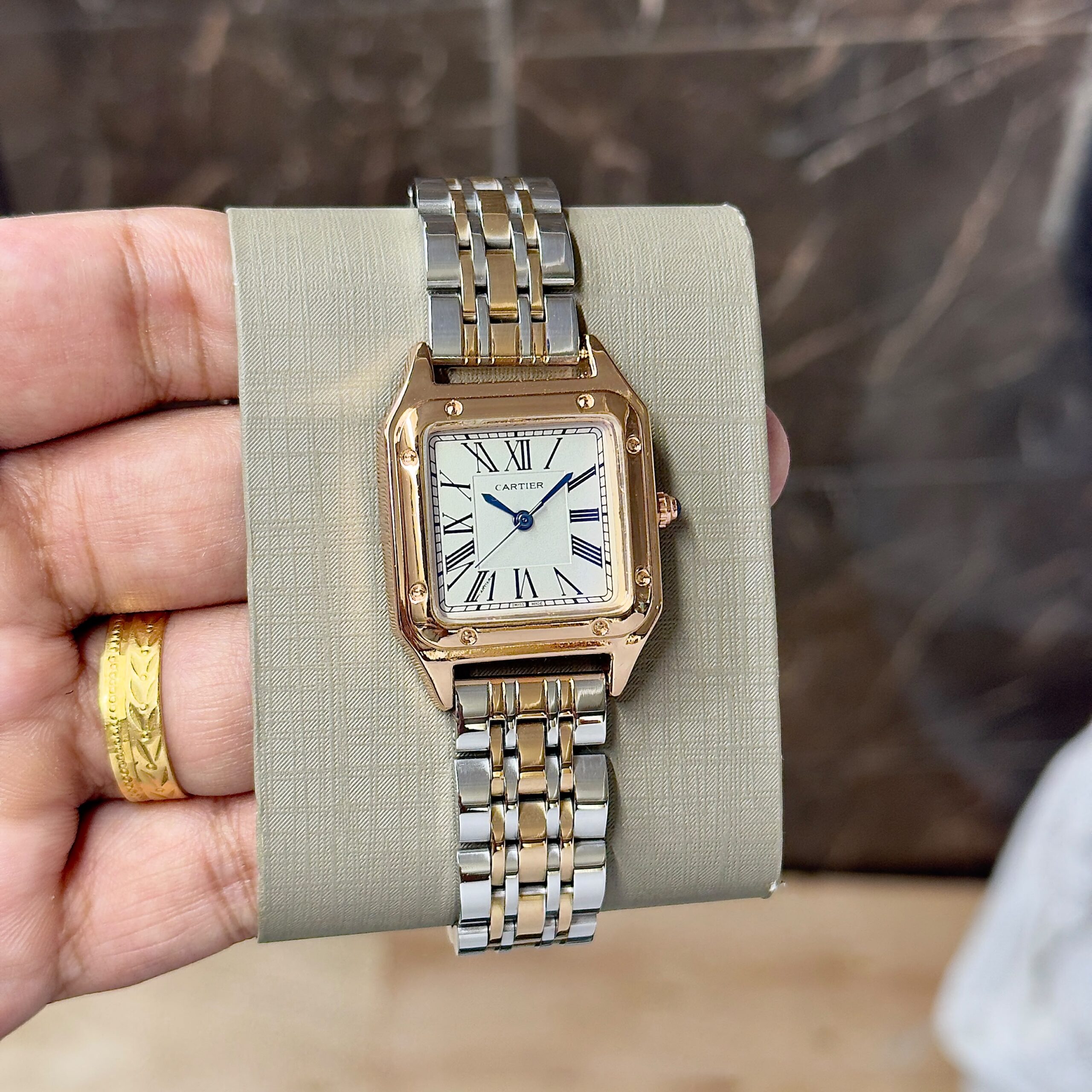 WhatsApp Image 2026-07-12 at 8.48.07 PM (1) Cartier Santos Two Tone White Dial - Image 1
