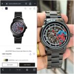 Fossil Marvel Black Skeleton Dial Automatic - Image 3