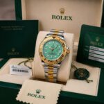 Rolex Green Dial Silver Quartz - Image 4