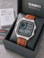 Casio Vintage Analog-Digital Silver Tone - Image 2