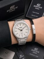 Edifice Casio Silver White Dial - Image 5