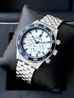 Tommy Hilfiger Silver Tone White Dial Chrono