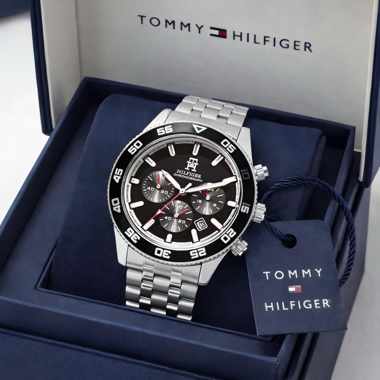 WhatsApp Image 2026-07-15 at 3.35.07 PM Tommy Hilfiger Black Dial Chrono - Image 1
