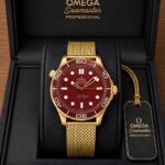 Omega Seamaster Wine Red Wave-Pattern Dial