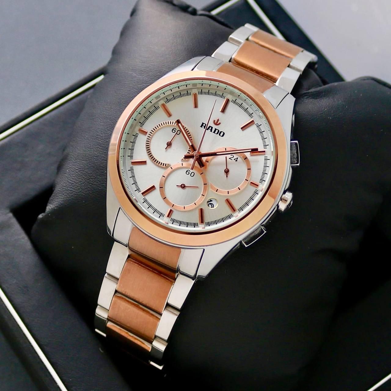 WhatsApp Image 2026-07-15 at 4.09.42 PM Rado HyperChrome White Golden Dial Chronograph - Image 1