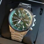 Boss Globetrotter Green Dial Chronograph