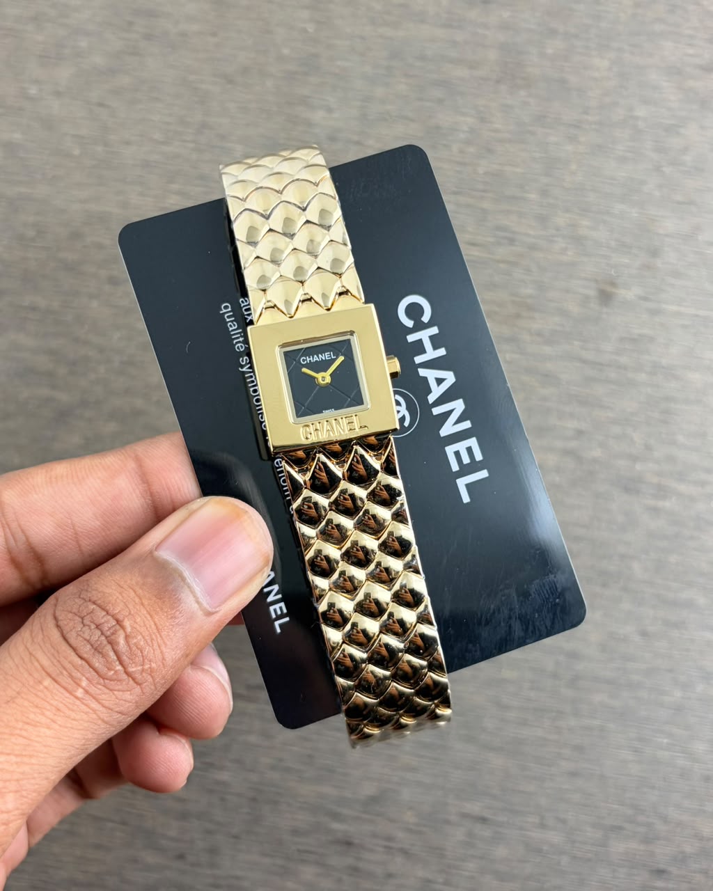 WhatsApp Image 2026-07-16 at 4.07.02 PM Chanel Square Dial Gold Tone - Image 1