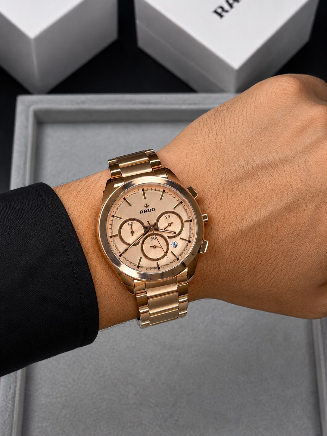 WhatsApp Image 2026-07-16 at 4.08.23 PM Rado HyperChrome Rose Gold Chronograph - Image 1