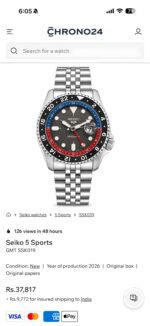 Seiko Grey Sunburst Dial Automatic - Image 5