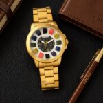 Fossil Skeleton Dial Automatic Gold