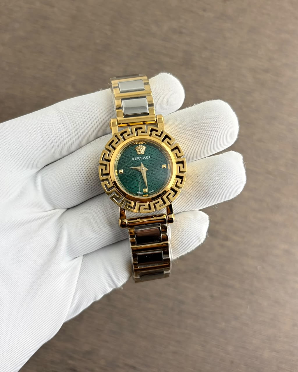 WhatsApp Image 2026-07-16 at 4.48.22 PM Versace Greca Glam Green Analog Dial - Image 1