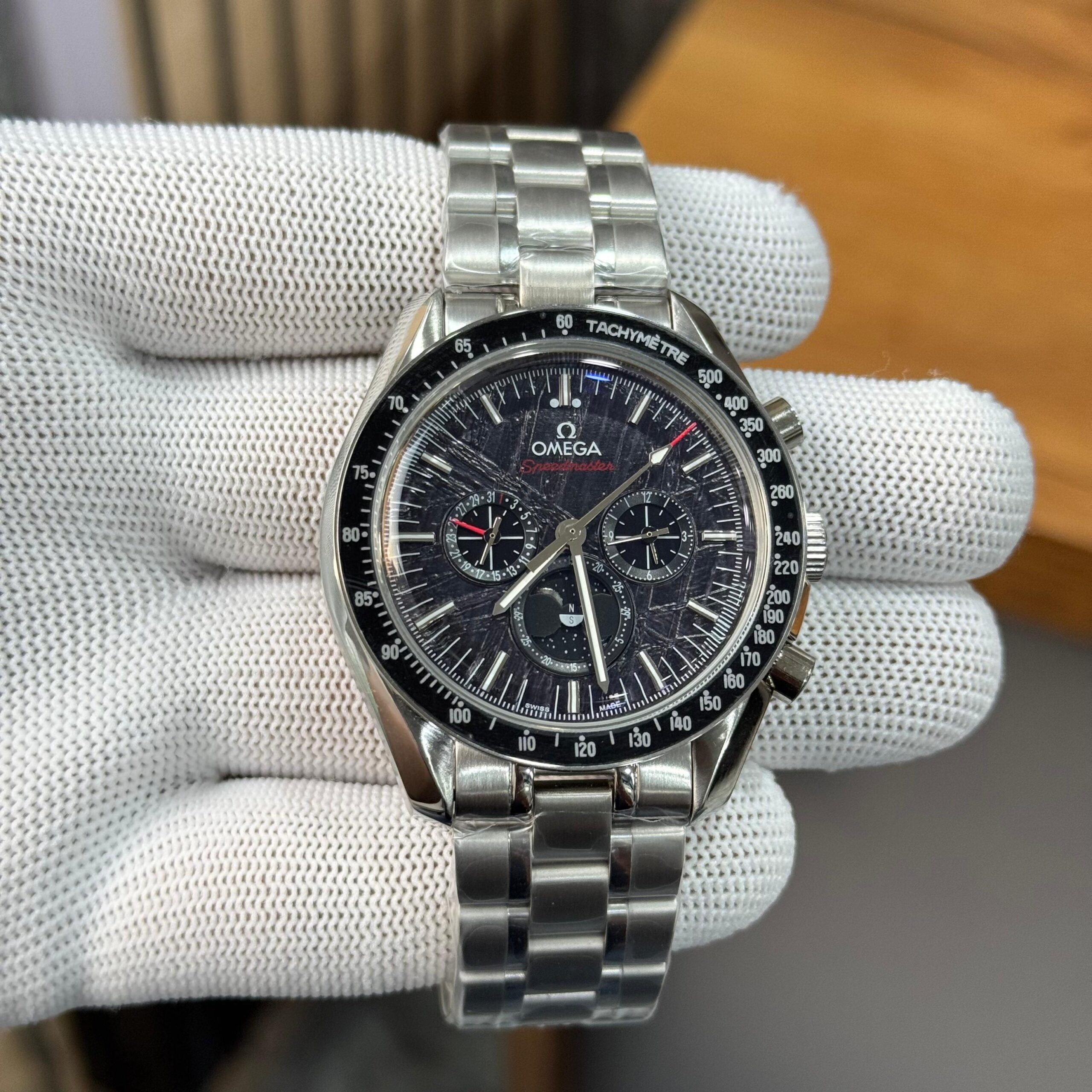 WhatsApp Image 2026-07-17 at 1.30.38 AM Omega Speedmaster Moonphase Meteorite Dial - Image 1