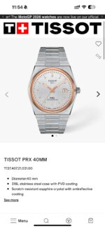 Tissot Silver Gold-Tone Automatic - Image 2