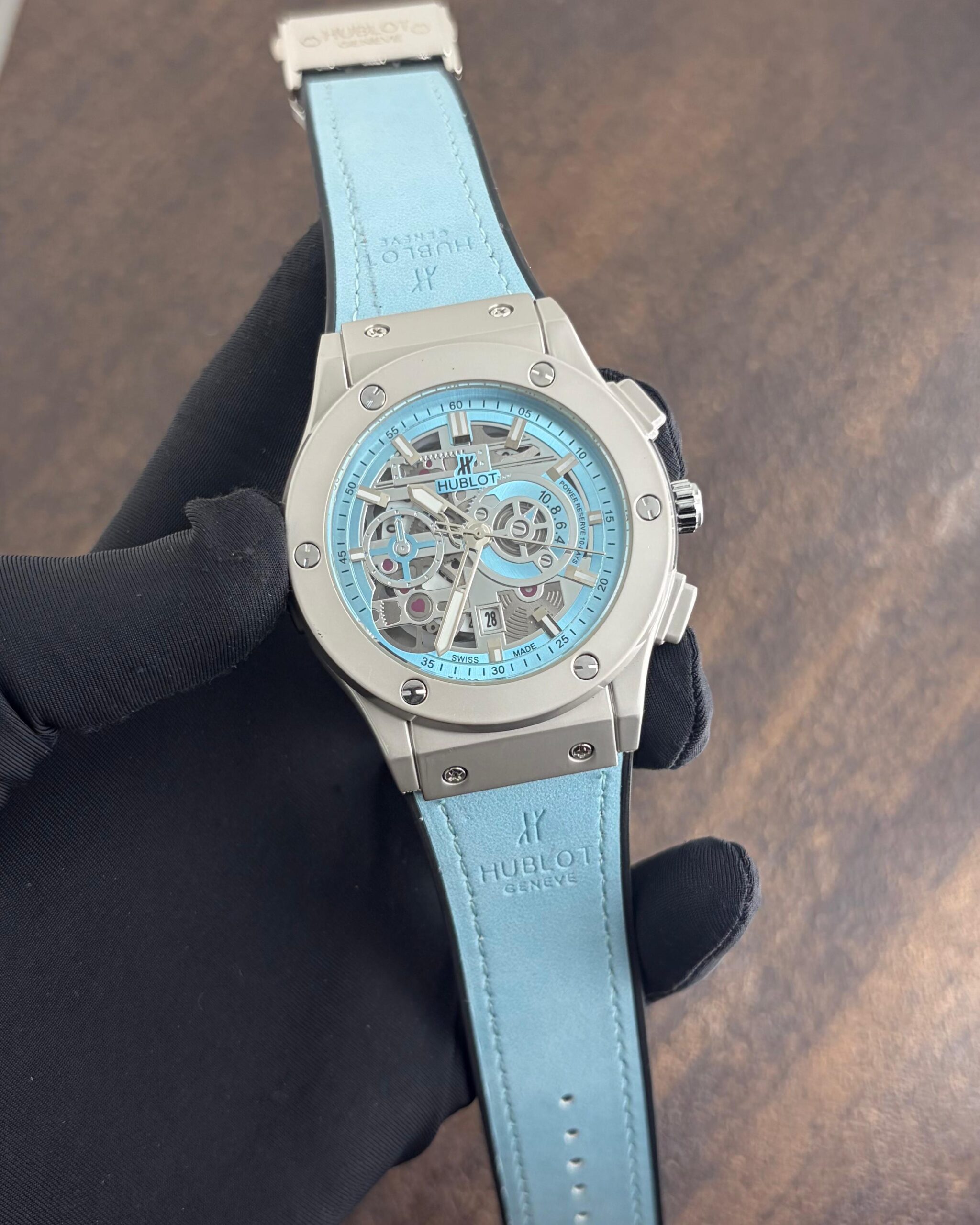 WhatsApp Image 2026-07-17 at 10.36.30 PM Hublot Ice Blue Leather Quartz - Image 1