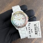 Coach Greyson White Ceramic Miyota Quartz