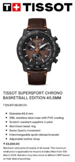 Tissot Supersport Chrono Basketball Edition - Image 2