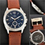 Fossil Silver & Blue Dial Chronograph - Image 4