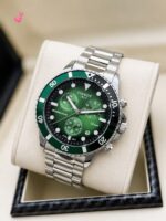 Tissot Silver Green Dial Chronograph
