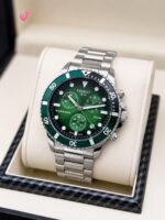 Tissot Silver Green Dial Chronograph - Image 2