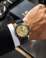 Rolex Daytona Gold & Black Chronograph Quartz - Image 4