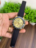 Rolex Daytona Gold & Black Chronograph Quartz - Image 2