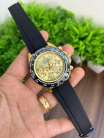 Rolex Daytona Gold & Black Chronograph Quartz - Image 3