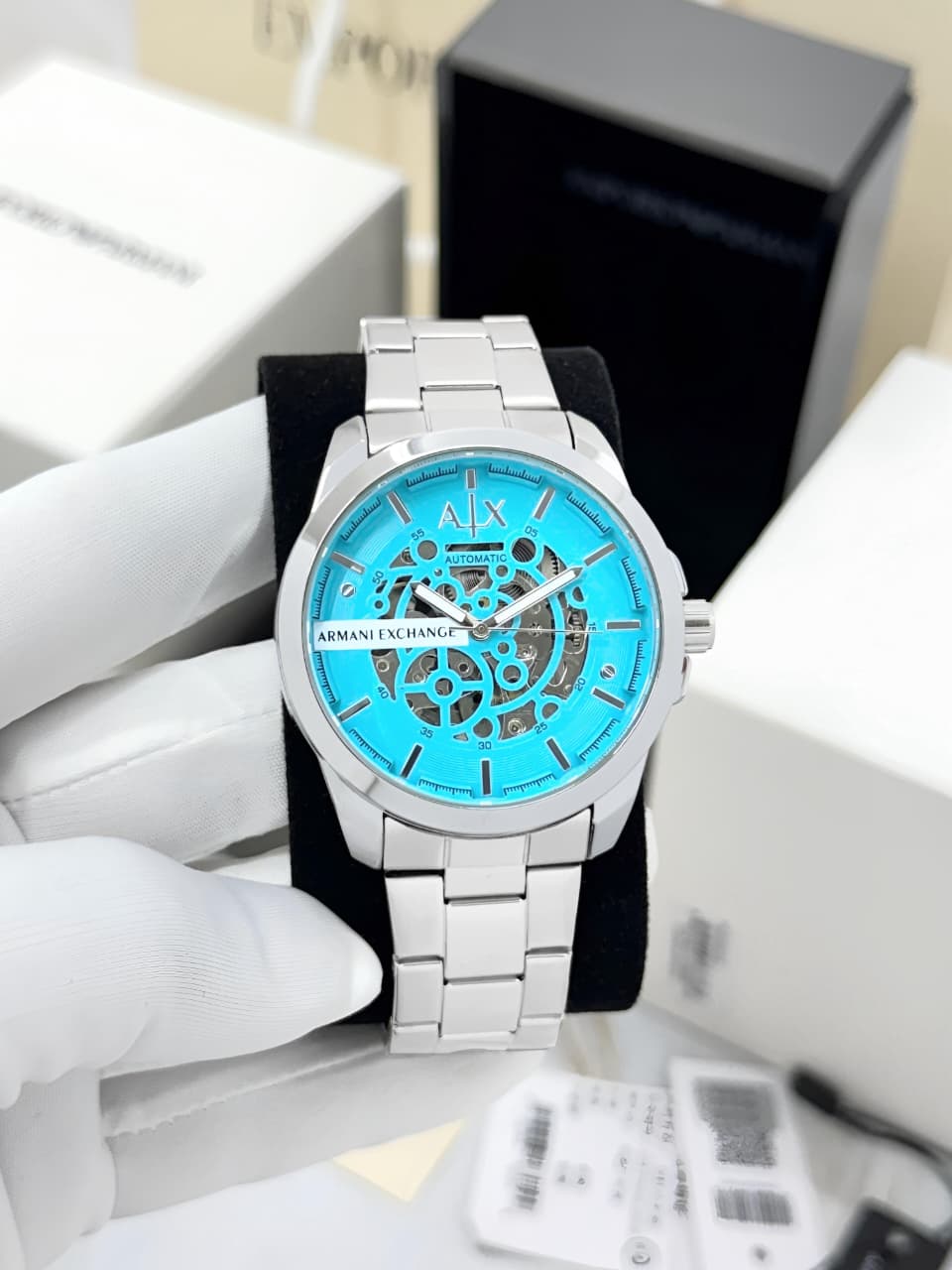 WhatsApp Image 2026-07-21 at 7.46.14 PM (2) Armani Exchange Hampton Tiffany Blue Dial - Image 1