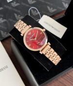 Emporio Armani Red Rose Gold Dial - Image 2