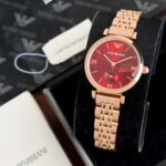 Emporio Armani Red Rose Gold Dial