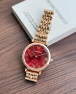 Emporio Armani Red Rose Gold Dial - Image 3