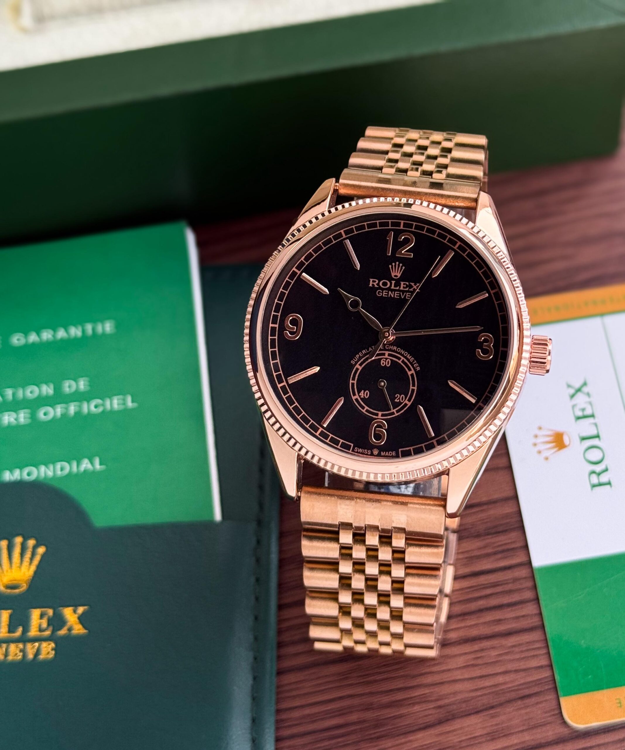WhatsApp Image 2026-07-21 at 8.05.40 PM (1) Rolex Geneve Black Dial Automatic - Image 1