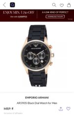 Emporio Armani Chronograph 42mm Black Quartz - Image 5