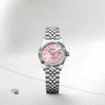 Rolex Oyster Perpetual Pink Silver Diamond Dial - Image 2