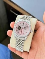 Seiko Presage Classic Pink Dial Open Heart - Image 2