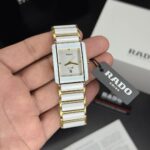 Rado True Thinline Gold & White Ceramic Quartz