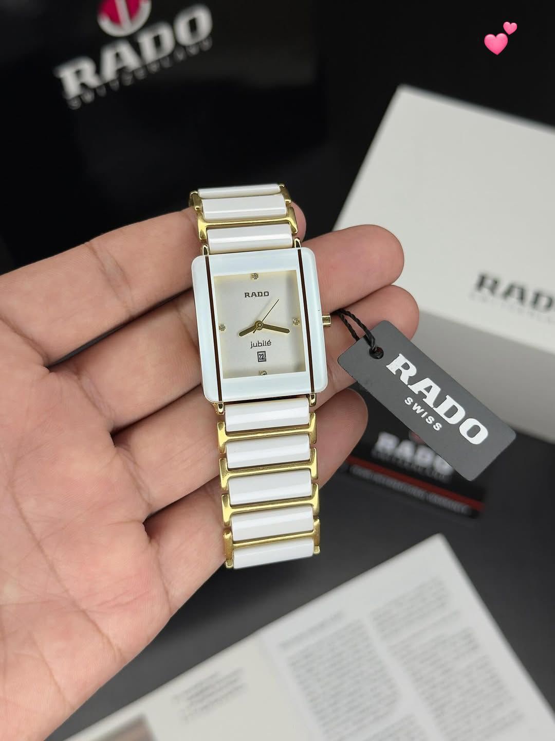WhatsApp Image 2026-07-21 at 8.23.13 PM (1) Rado True Thinline Gold & White Ceramic Quartz - Image 1