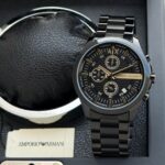 Armani Exchange Black Matte Chronograph