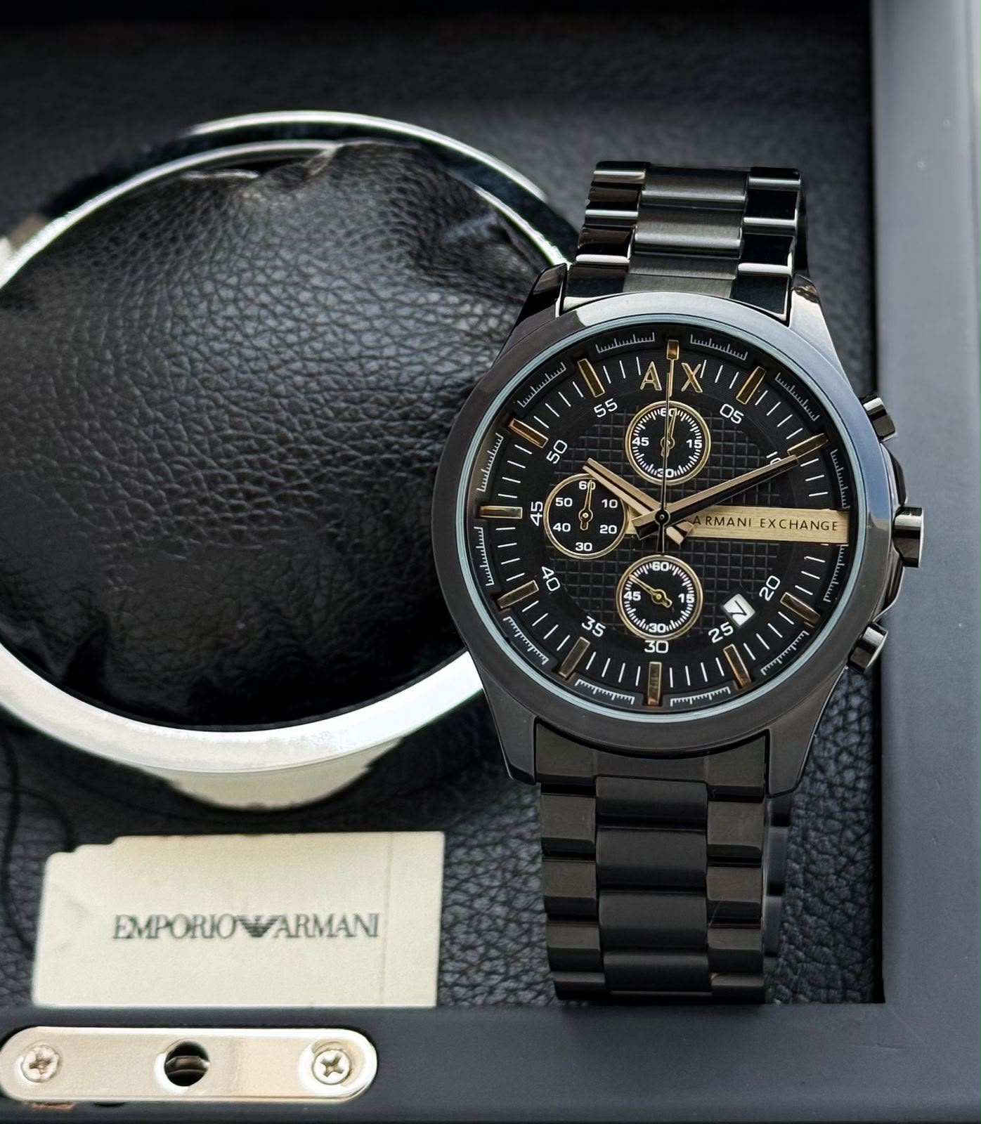 WhatsApp Image 2026-07-26 at 10.08.33 PM Armani Exchange Black Matte Chronograph - Image 1
